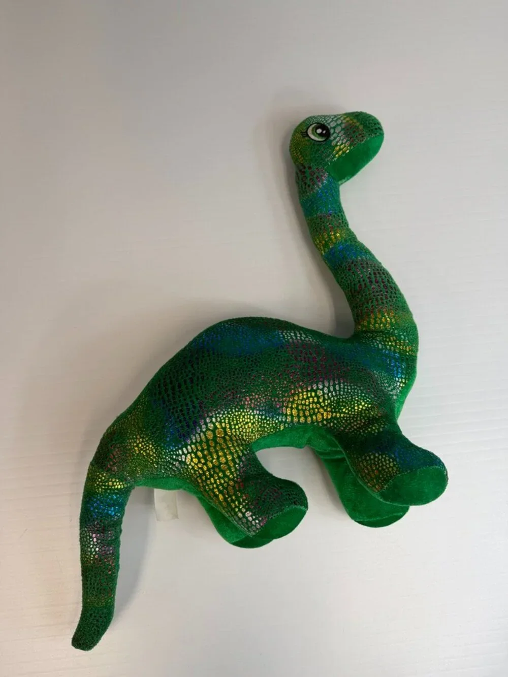 Dinosaur Plush Stuff Brontosaurus Toy Iridescent Collect Holiday Work Party Go